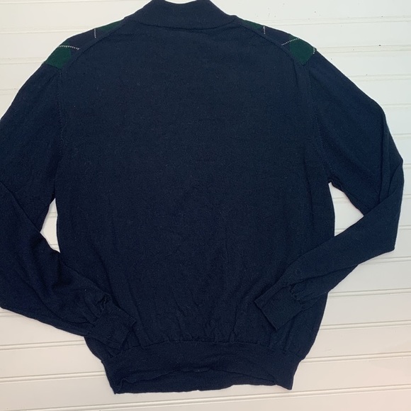 Vintage argyle sweater blue and green M - Picture 7 of 7